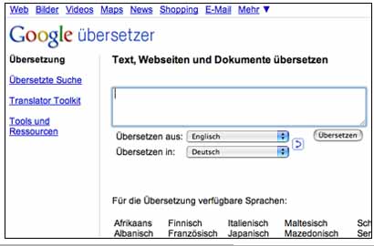 Google Übersetzer Google Tranlate Automatische Übersetzung
