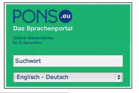 Pons Wšrterbuch Deutsch Englisch online