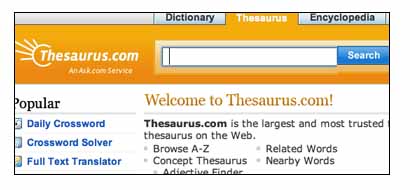 thesaurus.com synonyme finden